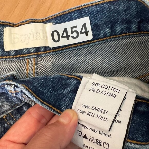 Boyish Womens Jeans THE EARNEST Distressed Frayed Bottom Sz 23 in BELL TOLLS - Picture 8 of 12